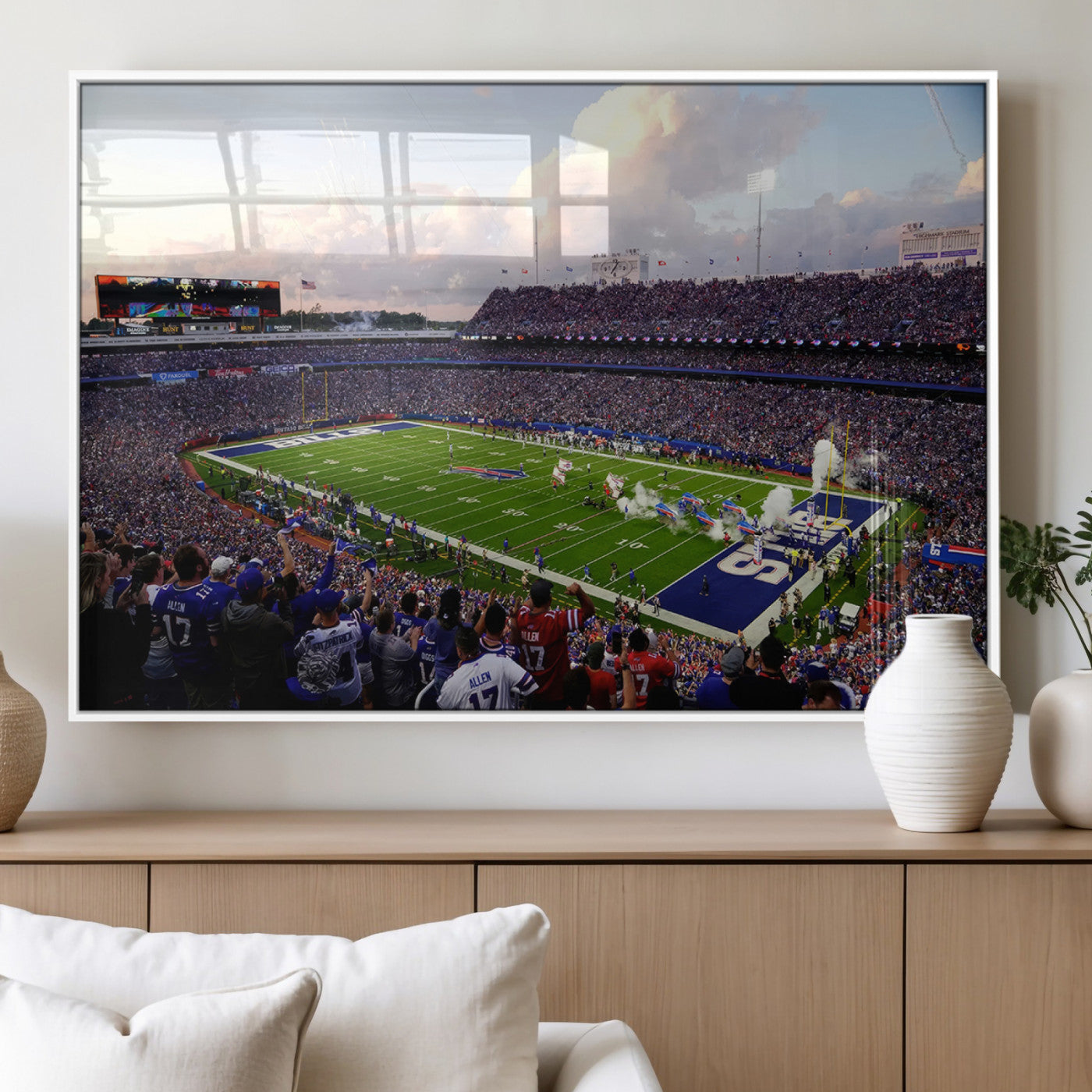 MGV-FP-60X30-3P - Buffalo Bills Football Team Print - Buffalo Highmark Stadium Wall Art Canvas Print