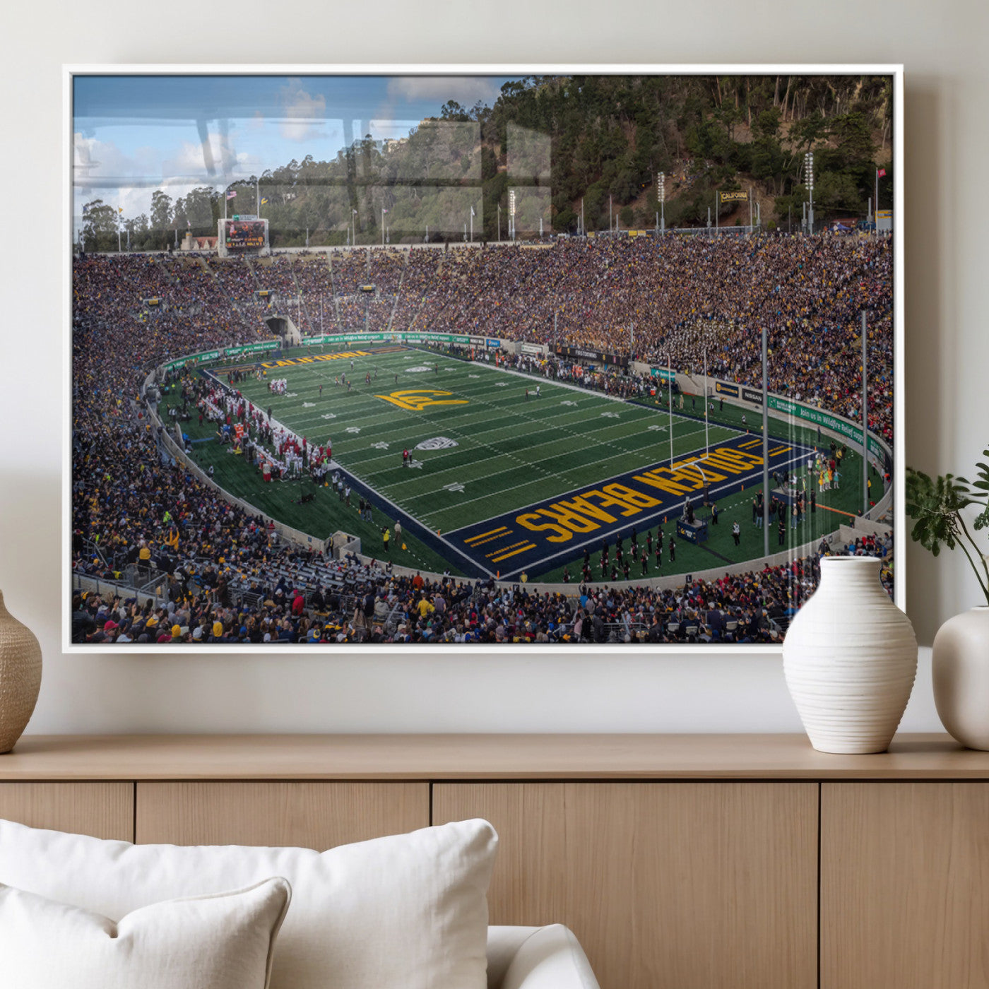 MGV-FP-60X30-3P - University of California Golden Bears Football Team Print - Berkeley California Memorial Stadium Art