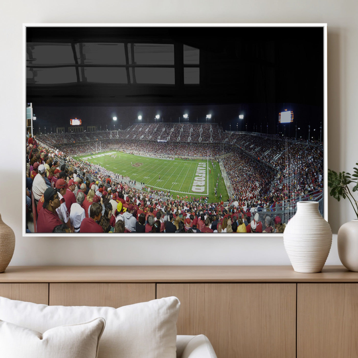 MGV-FP-60X30-3P - Stanford University Cardinal Football Team Print - Stanford Stadium Wall Art Canvas Print