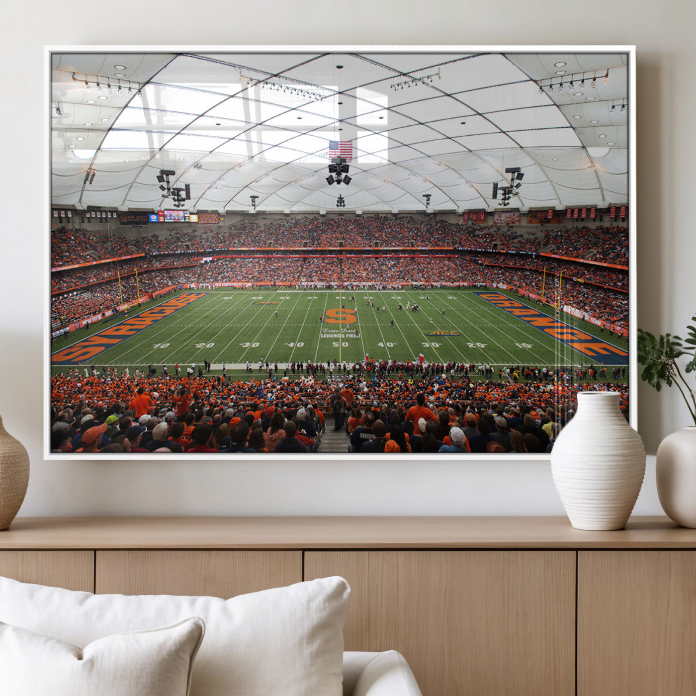 MGV-FP-60X30-3P - Syracuse University Orange Football Team Print - Syracuse JMA Wireless Dome Wall Art Canvas Print