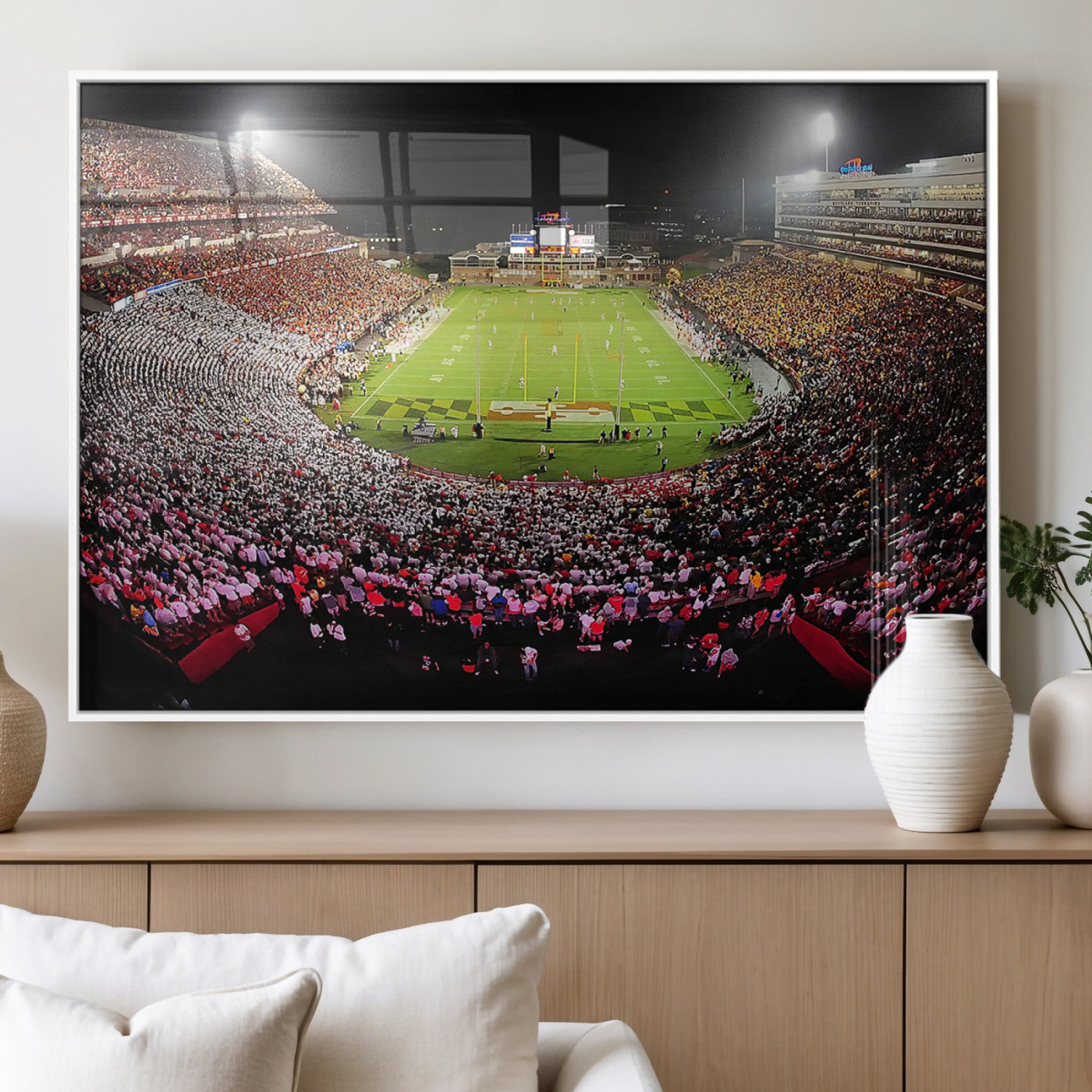 MGV-FP-60X30-3P - University of Maryland Terrapins Football Team Print - College Park SECU Stadium Wall Art Canvas