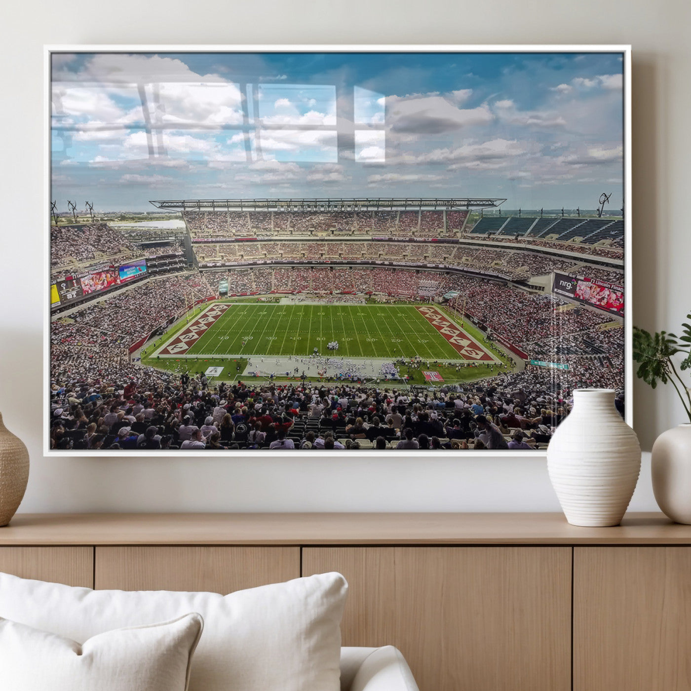 MGV-FP-60X30-3P - The Temple University Owls Athletics Team Print - Philadelphia Lincoln Financial Field Stadium Wall