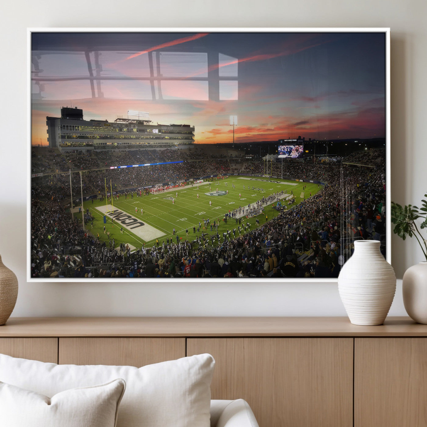 MGV-FP-60X30-3P - The University of Connecticut UCONN Huskies Football Team Print - East Hartford Pratt & Whitney