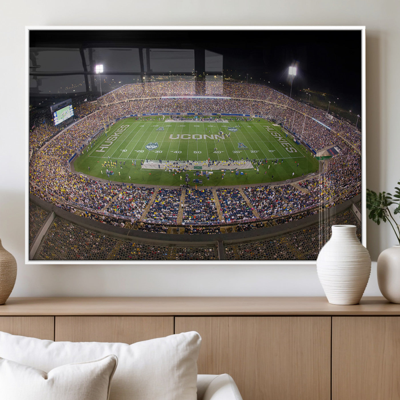 MGV-FP-60X30-3P - The University of Connecticut UCONN Huskies Football Team Print - East Hartford Pratt & Whitney