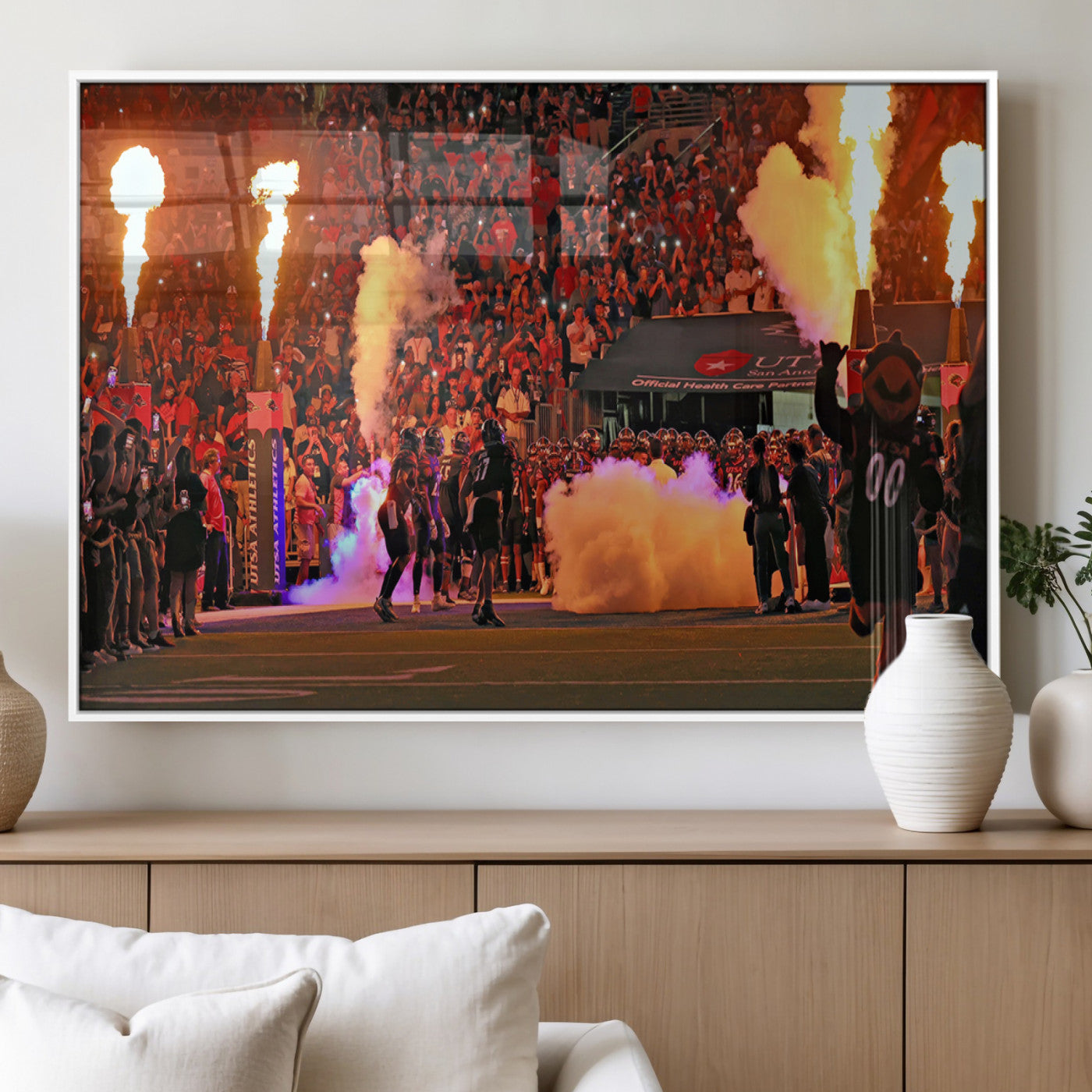 MGV-FP-60X30-3P - The University of Texas at San Antonio Roadrunners Football Team Print - San Antonio Alamodome Wall