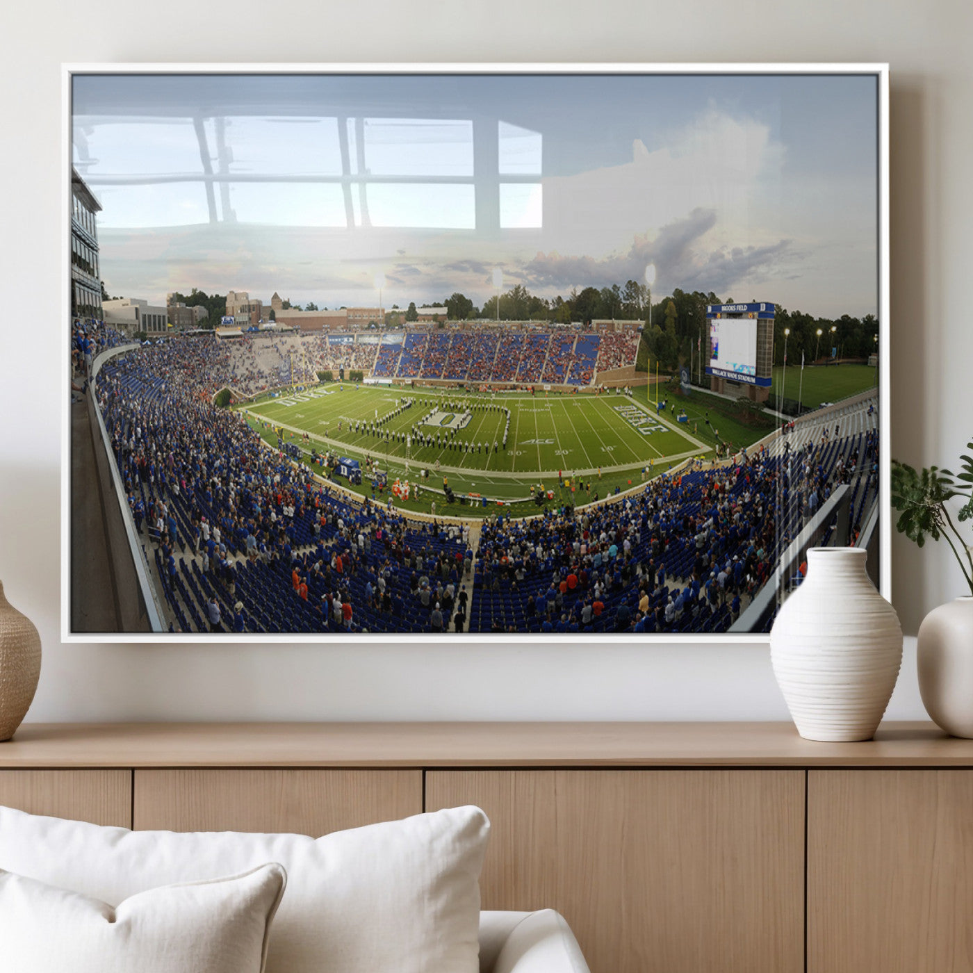 MGV-FP-60X30-3P - The Duke University Blue Devils Football Team Print - Durham Wallace Wade Stadium Wall Art Canvas