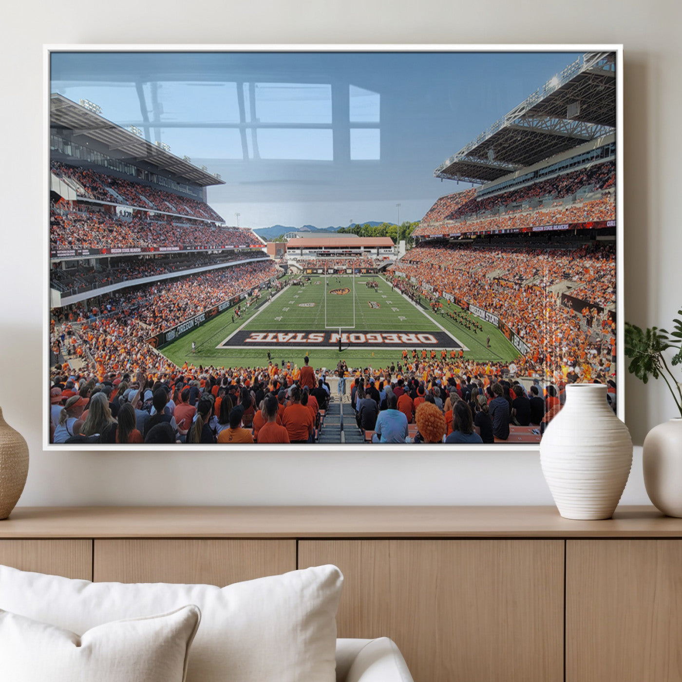 MGV-FP-60X30-3P - Oregon State Beavers Football Team Print - Corvallis Reser Stadium Wall Art Canvas Print