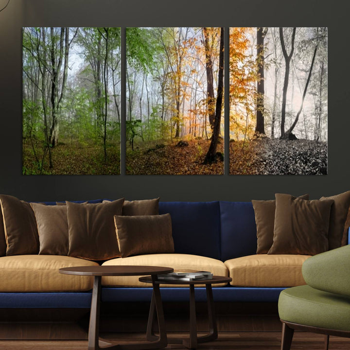 Wall Art Canvas Four Season Forest Wall Art