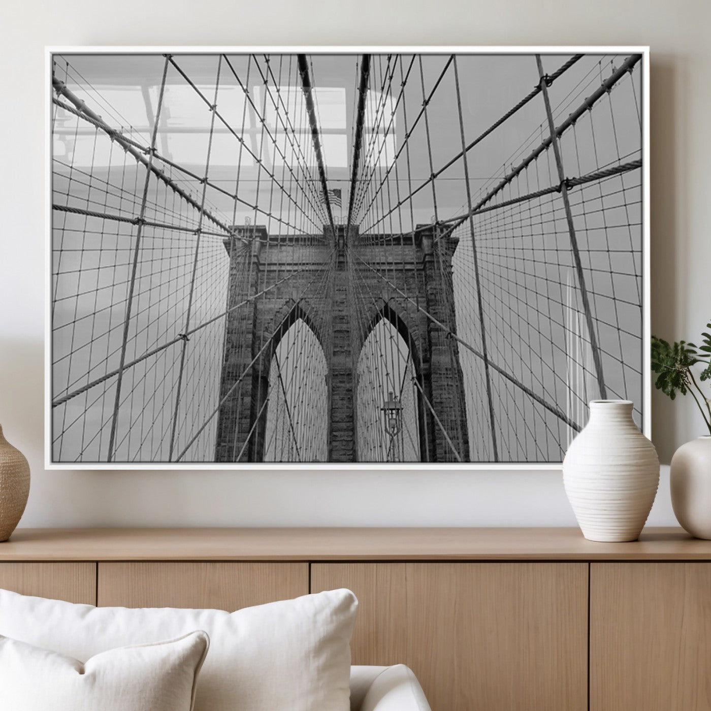 MGV-FP-60X30-3P - Large Brooklyn Bridge Wall Art Canvas Print