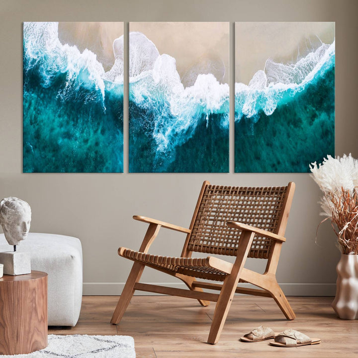 Mind-Blowing Aerial Beach Canvas Wall Art Print