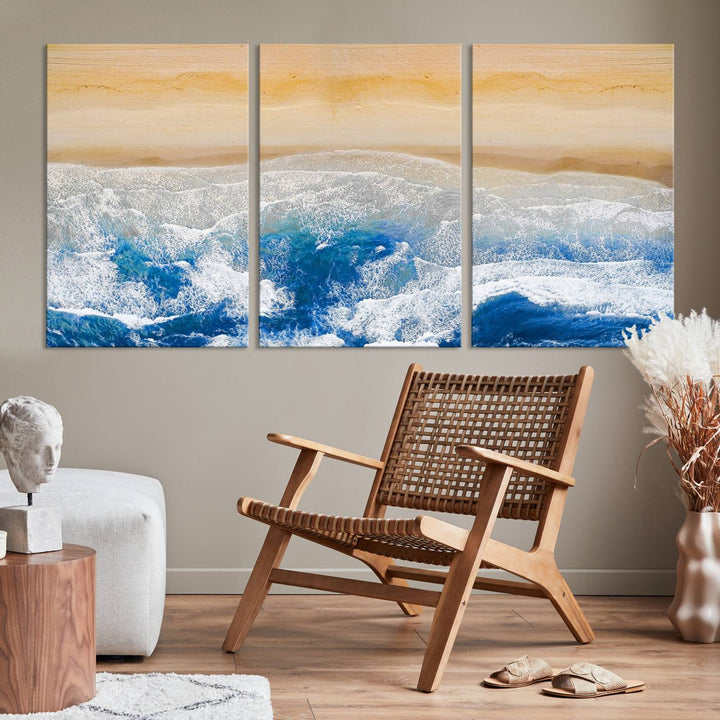 Aerial Beach Canvas Wall Art Print Beach Canvas Print