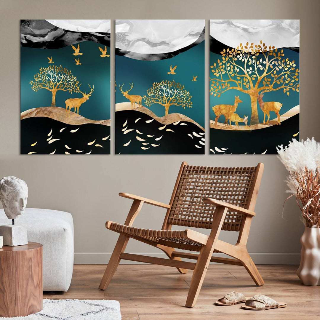 Marvellous Deer Abstract Canvas Print