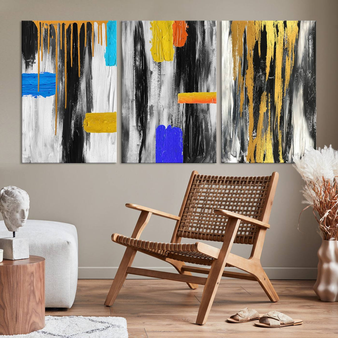 Colorful Abstract Painting Canvas Wall Art