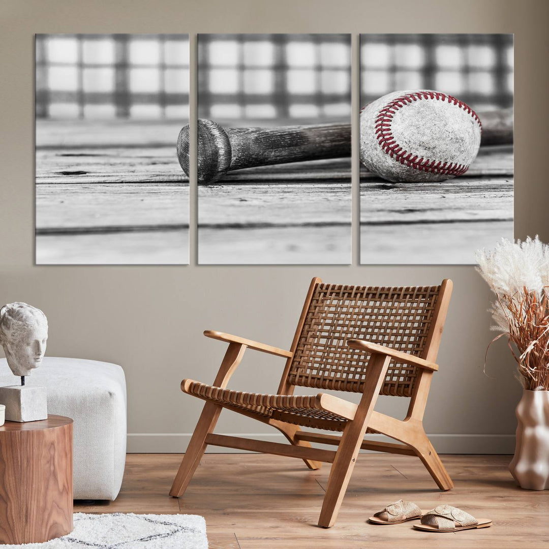 Vintage Baseball Canvas Wall Art Print Print