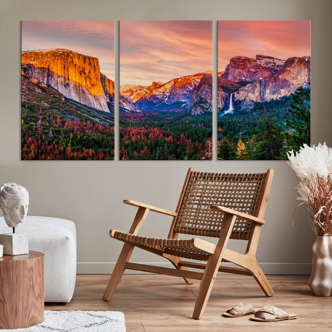 Impression sur toile murale du parc national El Capitan Yosemite