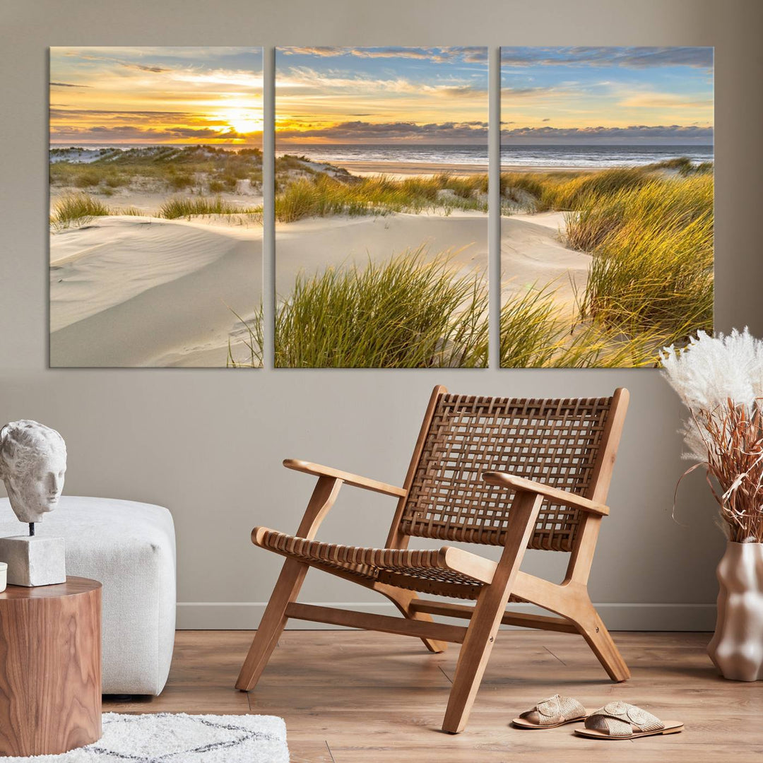 Sunrise on The Beach Wall Art Canvas Print