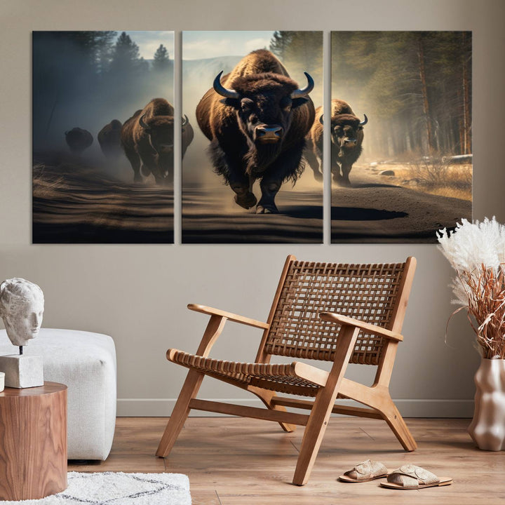 Buffalo Wall Art Canvas Print, Bison Wall Art Canvas Print