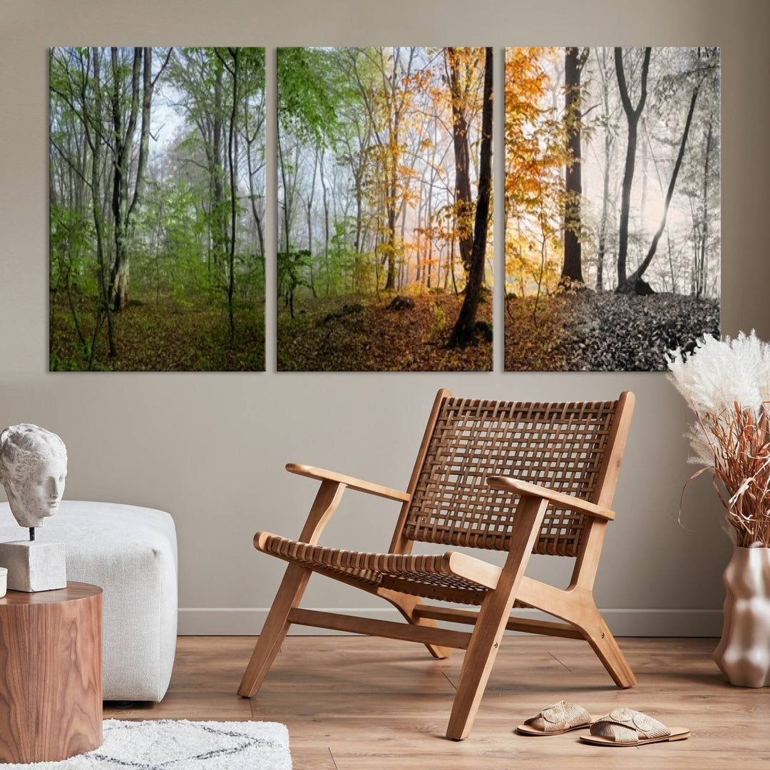 Wall Art Canvas Four Season Forest Wall Art