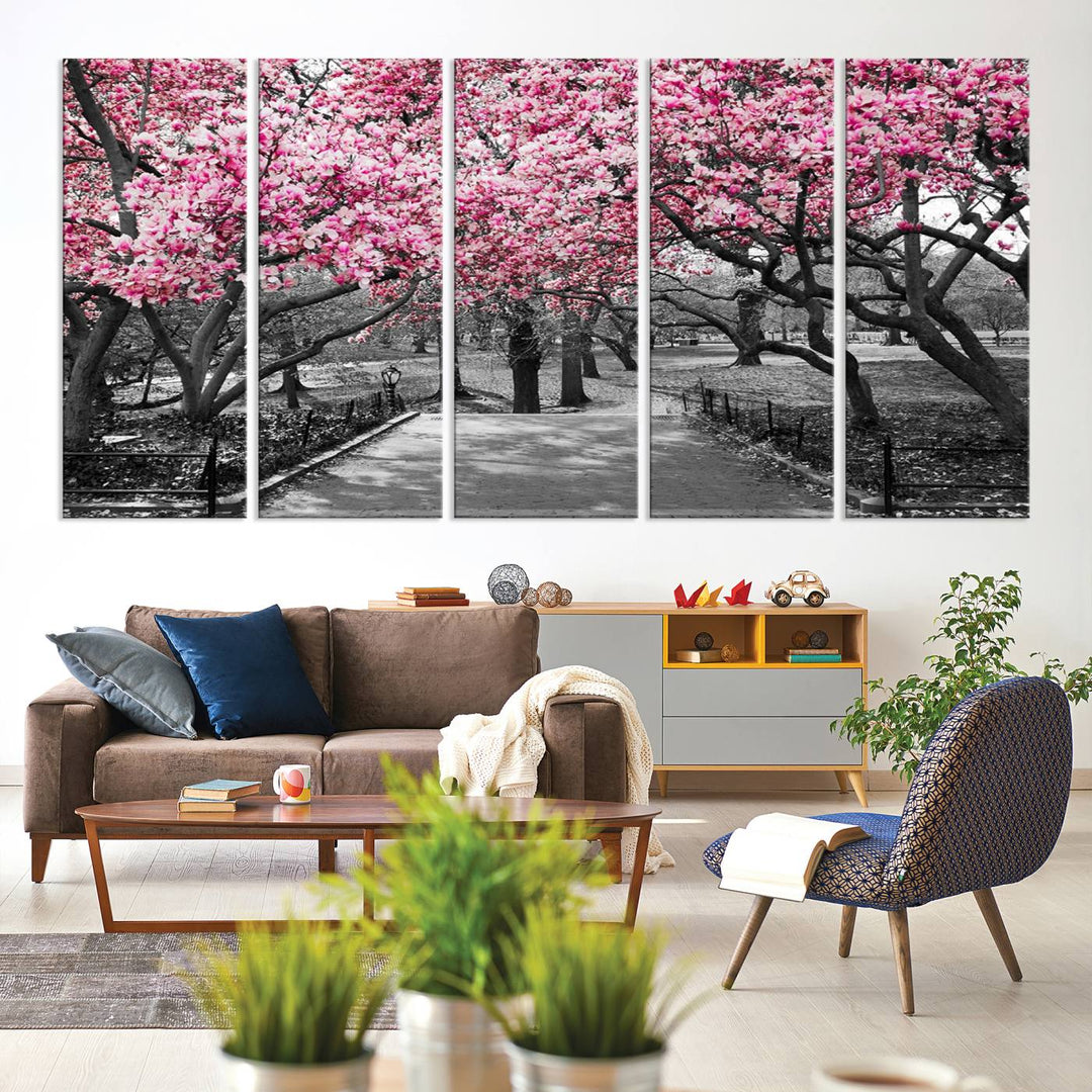 Pink Trees Wall Art Canvas Print