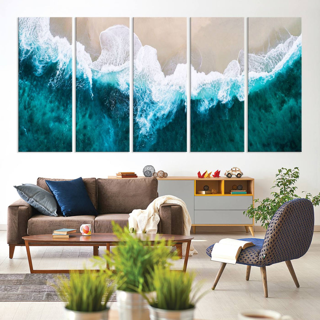 Mind-Blowing Aerial Beach Canvas Wall Art Print