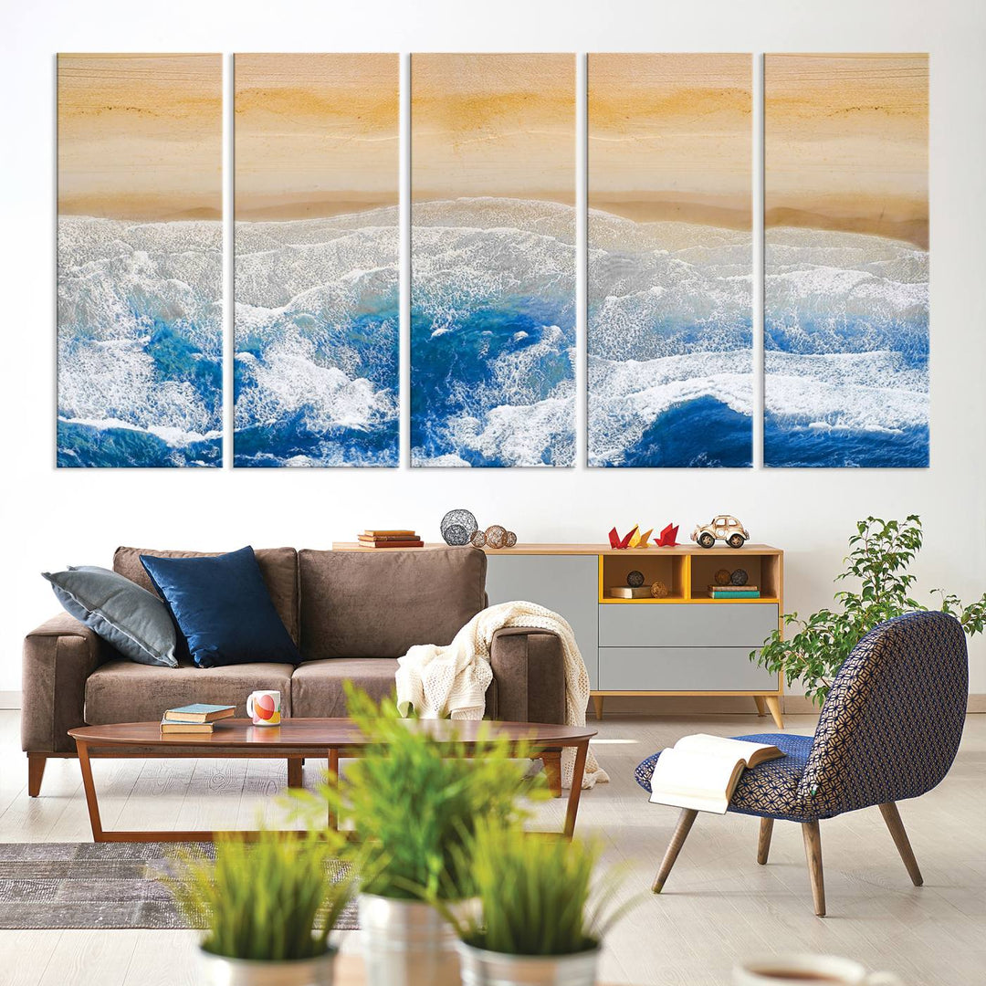 Aerial Beach Canvas Wall Art Print Beach Canvas Print