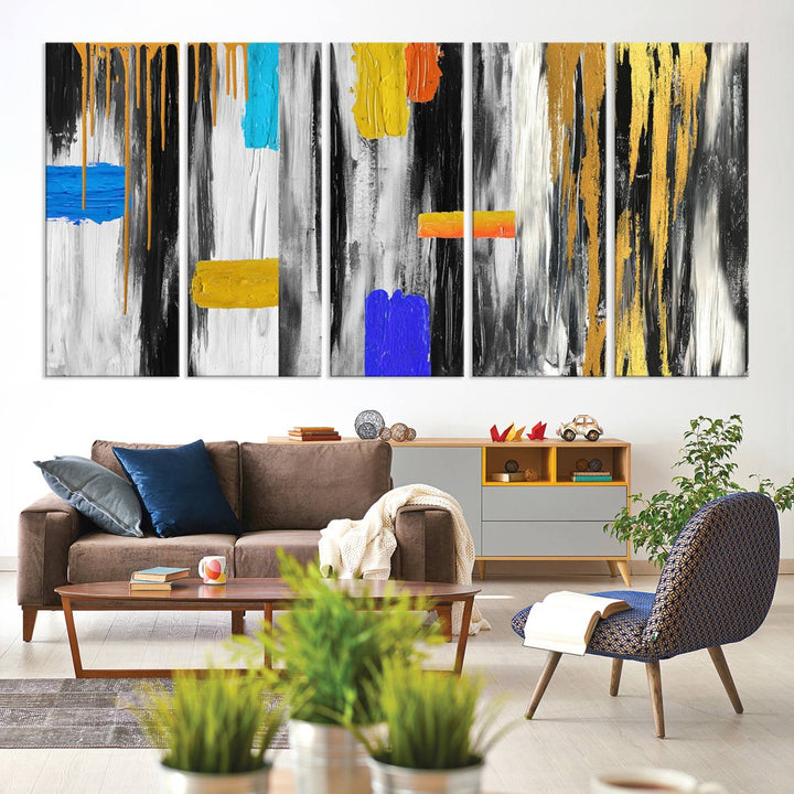 Colorful Abstract Painting Canvas Wall Art