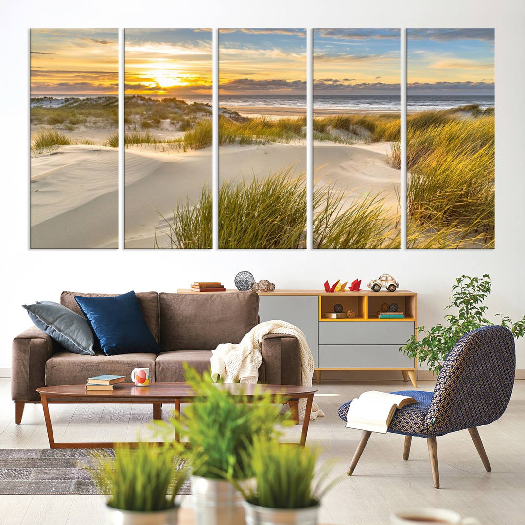 Sunrise on The Beach Wall Art Canvas Print