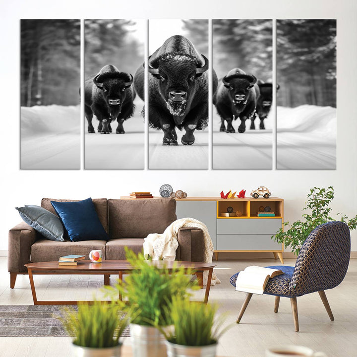 Buffalo Wall Art Canvas Print, Bison Wall Art Canvas Print