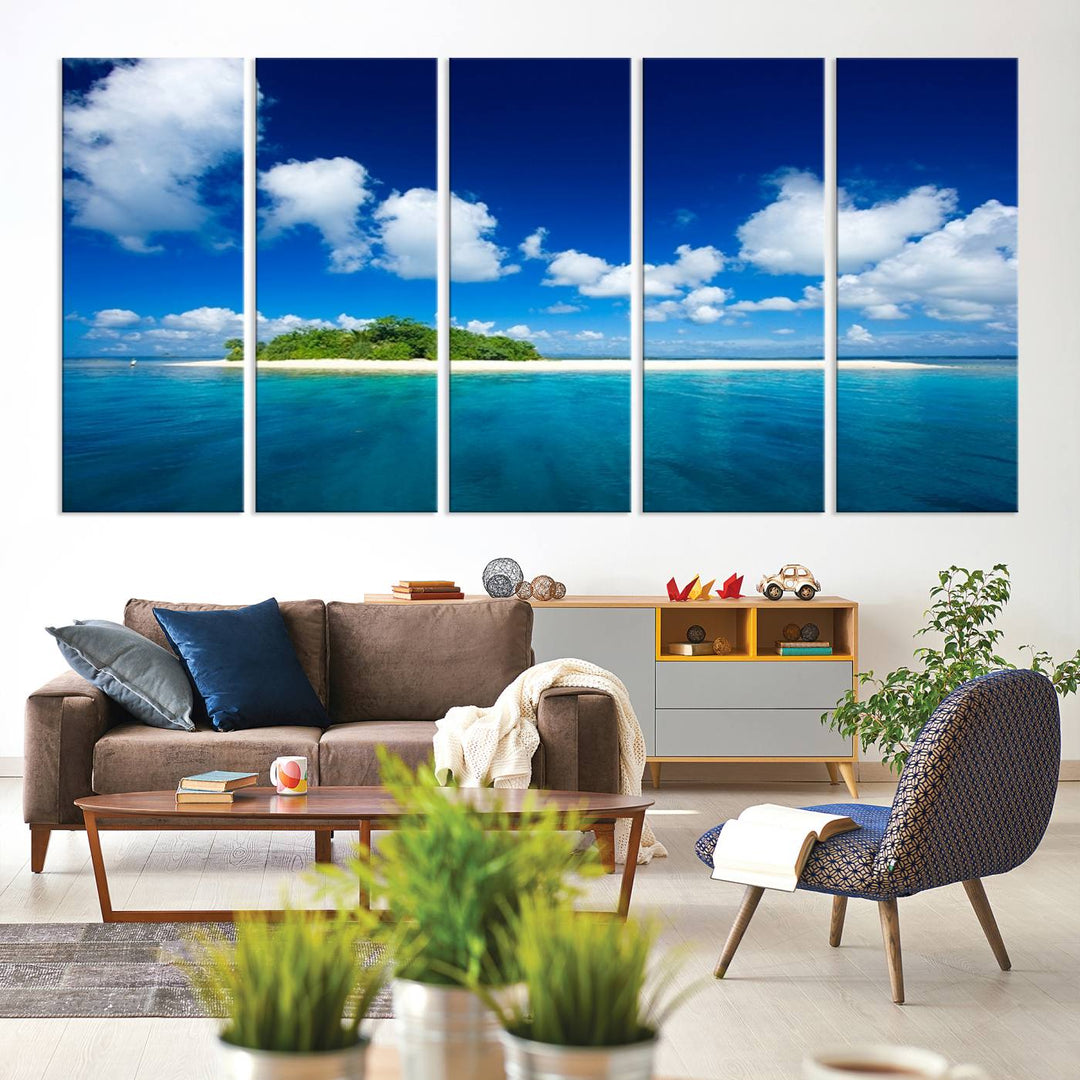 Wall Art Small Tropical Island Canvas Print