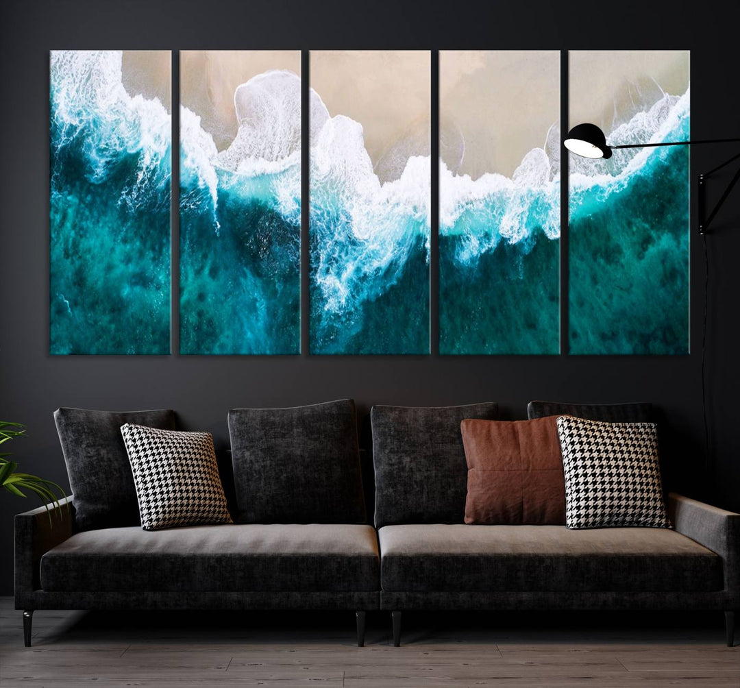 Mind-Blowing Aerial Beach Canvas Wall Art Print