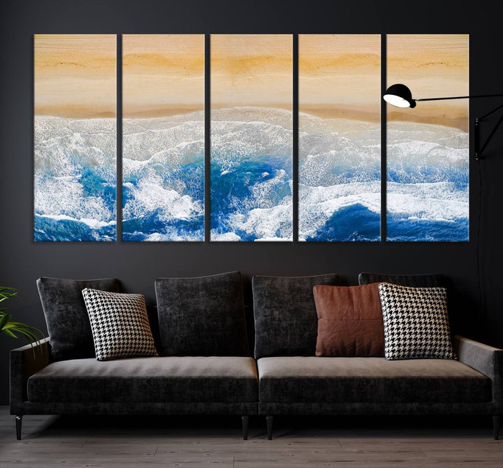 Aerial Beach Canvas Wall Art Print Beach Canvas Print