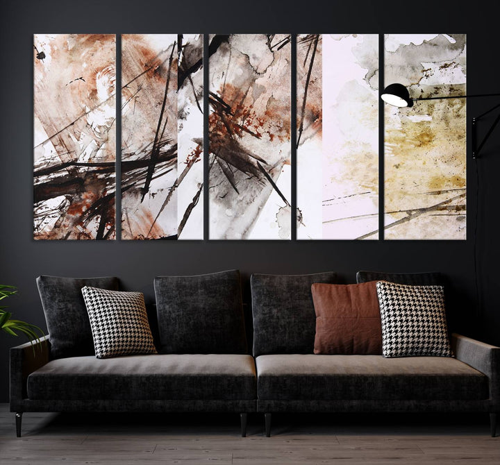 Vintage Grunge Abstract Canvas Wall Art