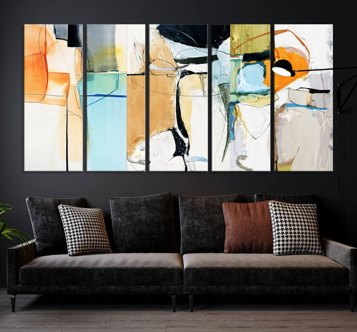 Impression d’art mural sur toile abstraite contemporaine