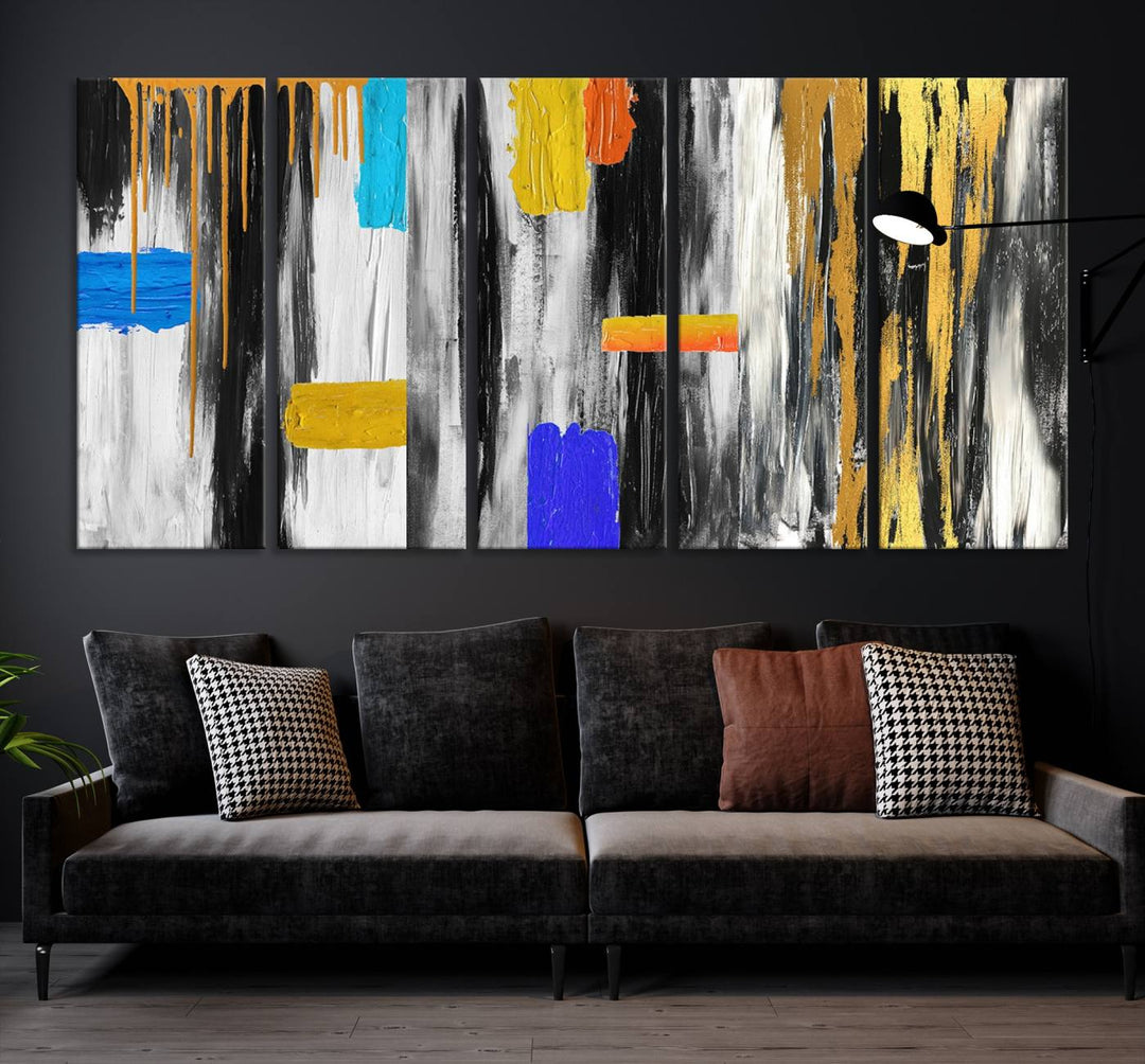 Colorful Abstract Painting Canvas Wall Art