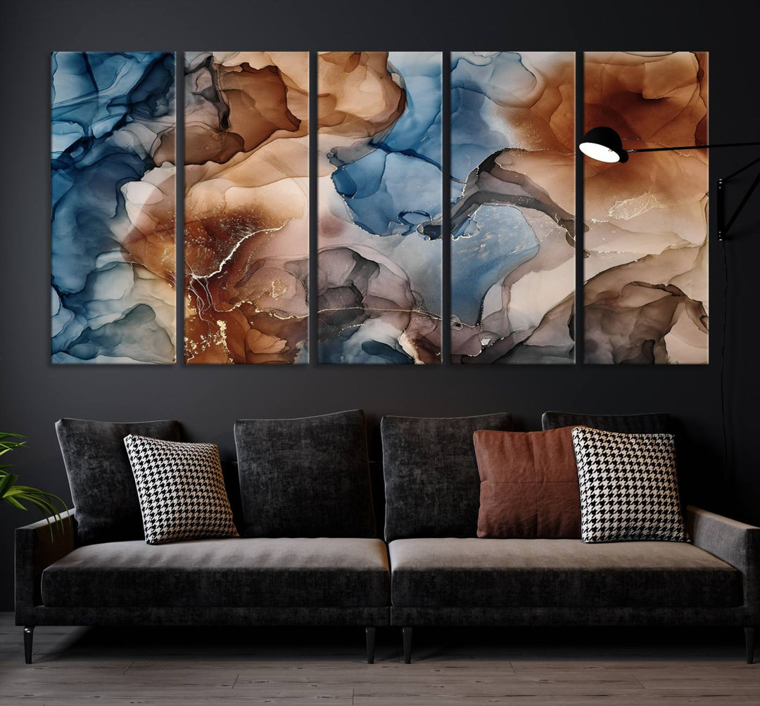 Impression d’art mural sur toile de nuages ​​abstraits colorés