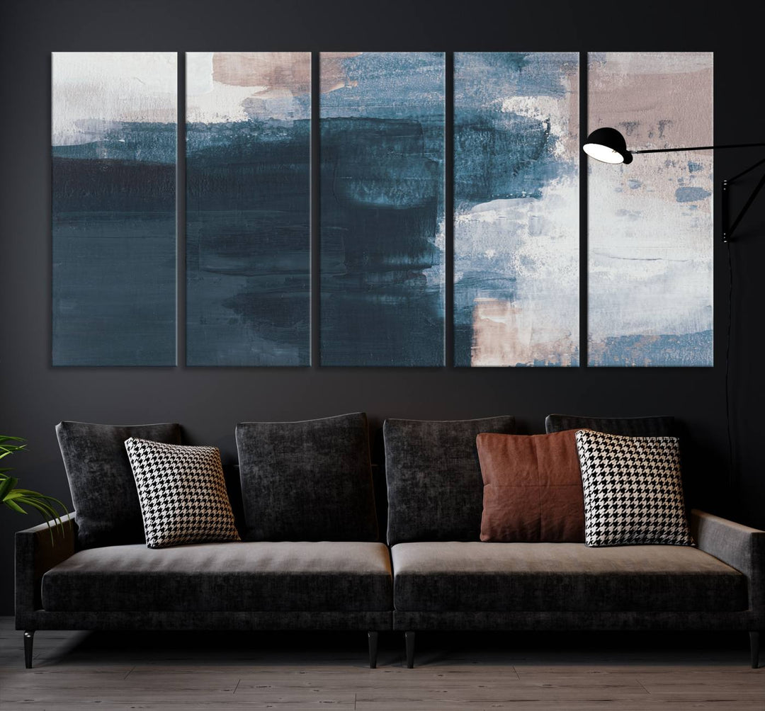 Abstract Brush Strokes Canvas Wall Art