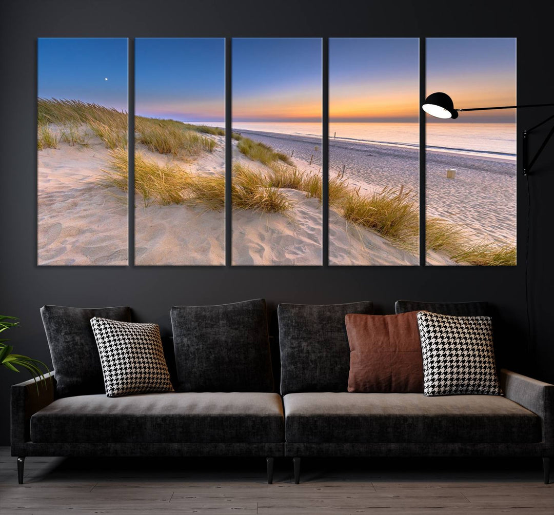 Sunrise On The Beach Wall Art Canvas Print