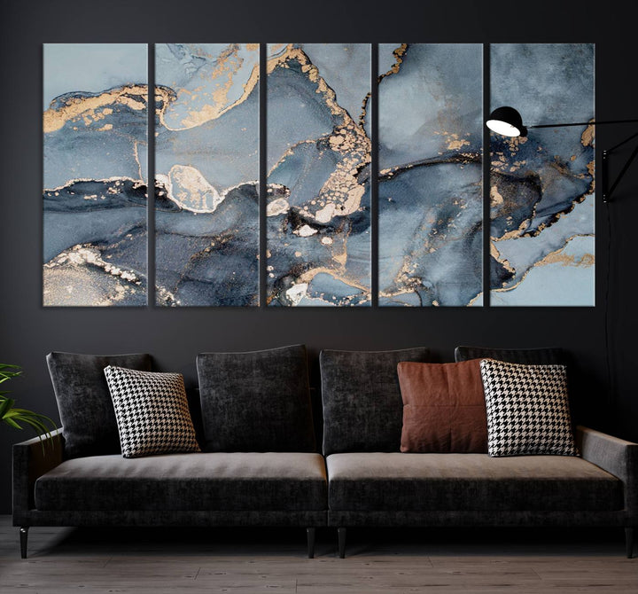 Multipanel Marble Fluid Effect Wall Art Abstract Canvas Wall Art Print