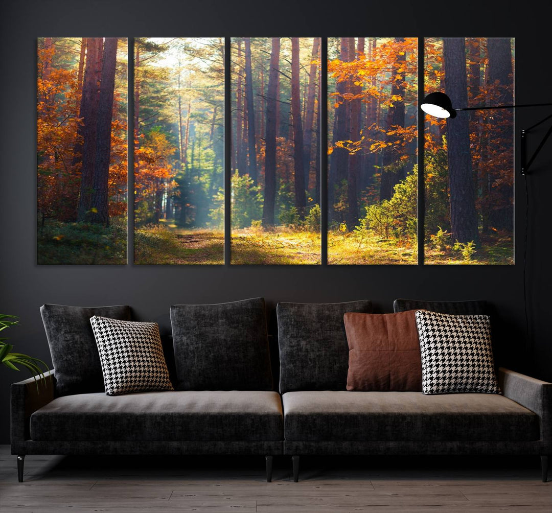 Forêt Sunshine Wall Art Impression sur toile