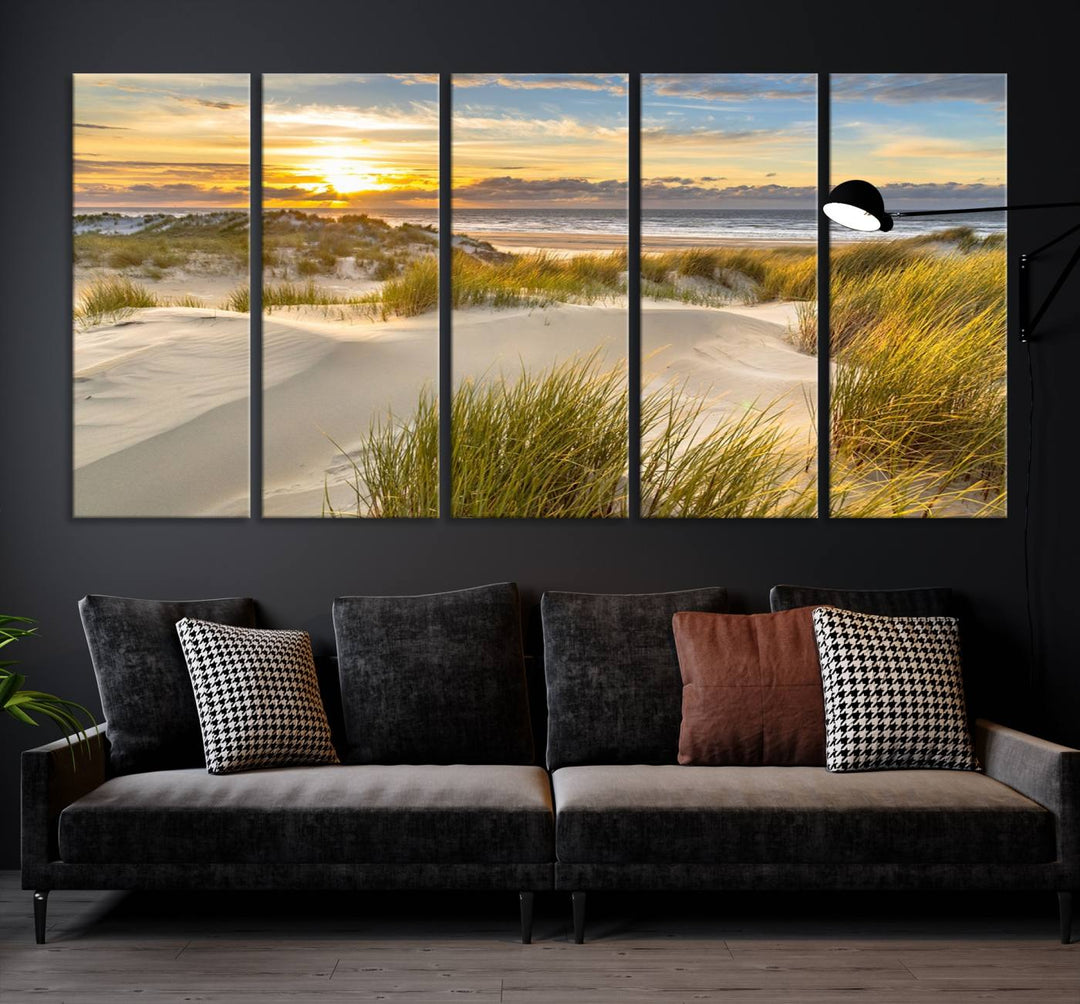 Sunrise on The Beach Wall Art Canvas Print