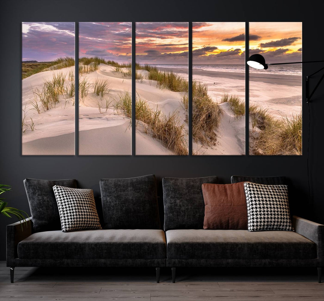 Sunrise On The Beach Wall Art Canvas Print