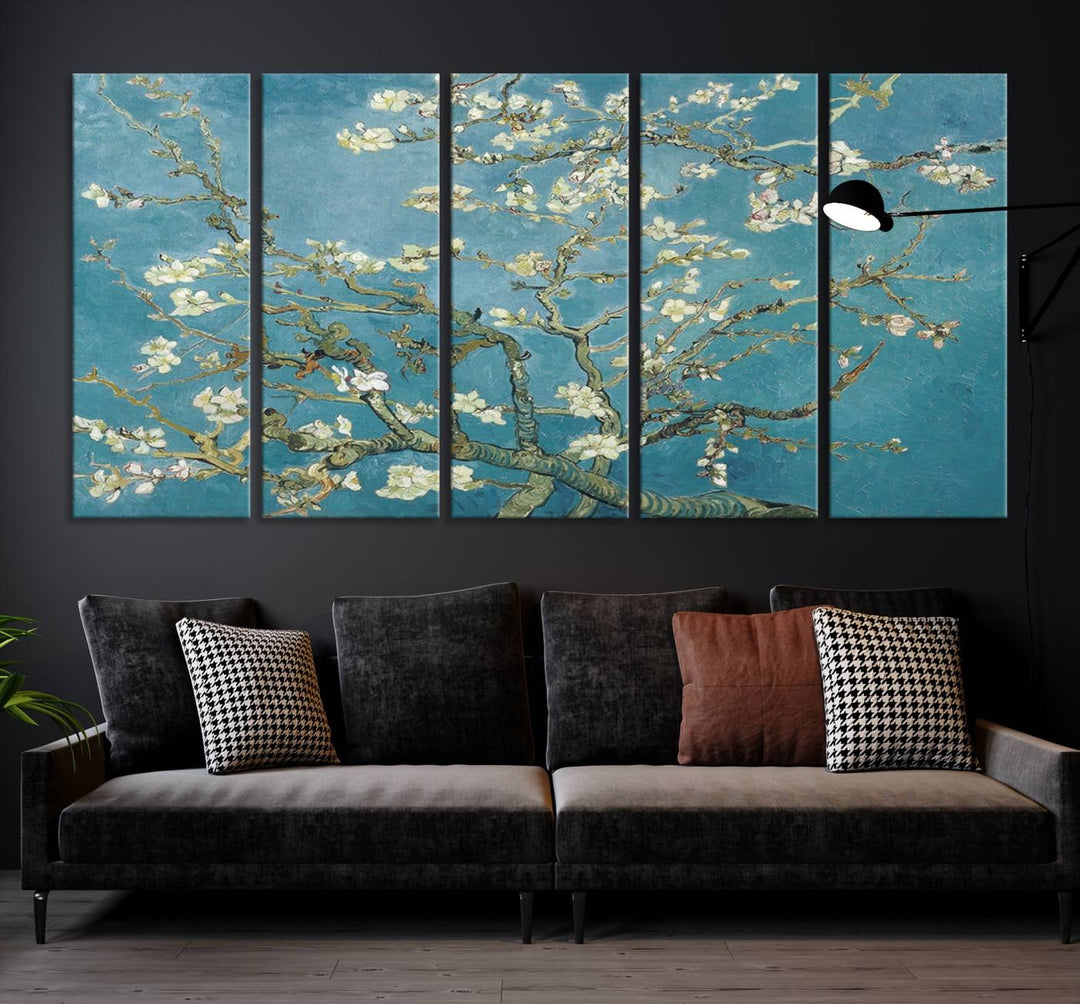 Art mural abstrait en fleurs d'amandier de Vincent Van Gogh Impression sur toile