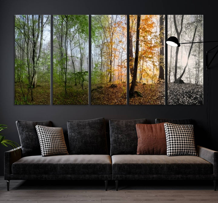 Wall Art Canvas Four Season Forest Wall Art