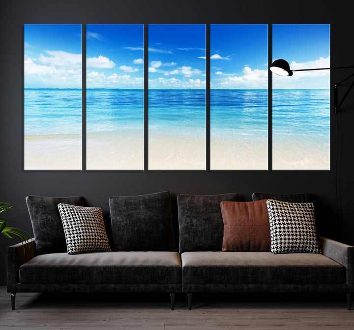 Ocean and Beach Artwork Canvas Print Wall Art