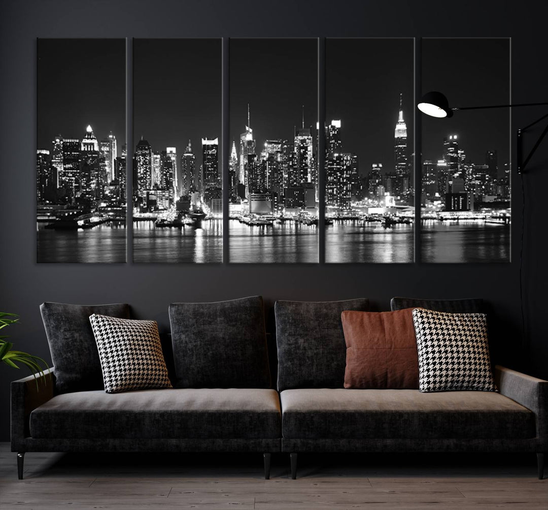 Wall Art NEW YORK Impressions sur toile Gratte-ciel de New York en noir et blanc