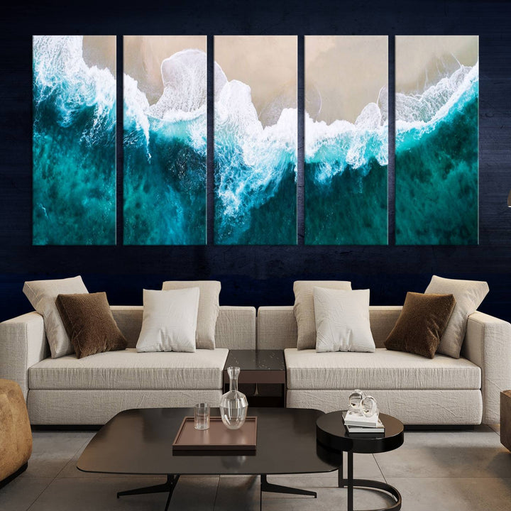 Mind-Blowing Aerial Beach Canvas Wall Art Print