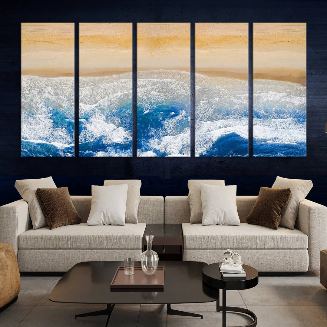 Aerial Beach Canvas Wall Art Print Beach Canvas Print