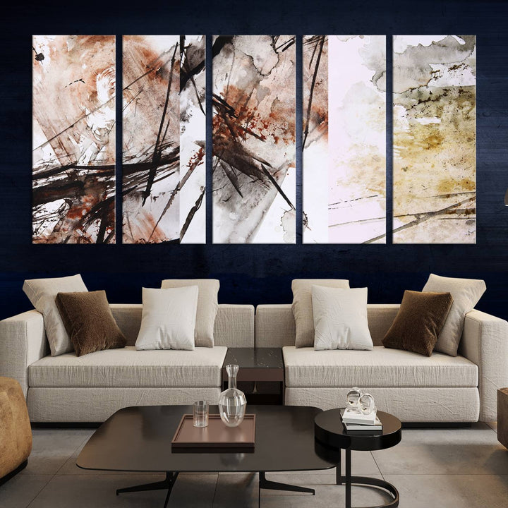 Vintage Grunge Abstract Canvas Wall Art