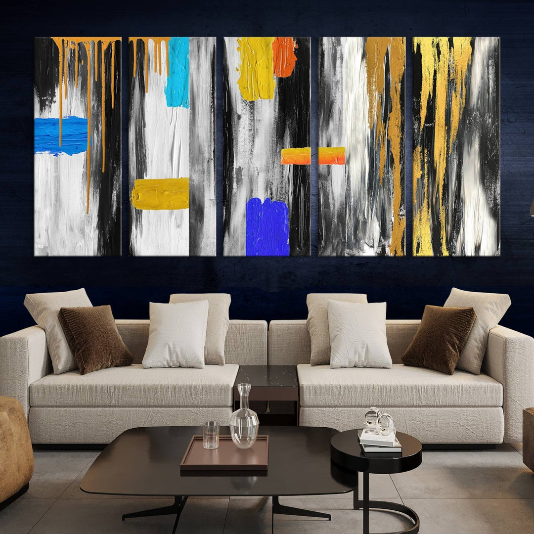 Colorful Abstract Painting Canvas Wall Art