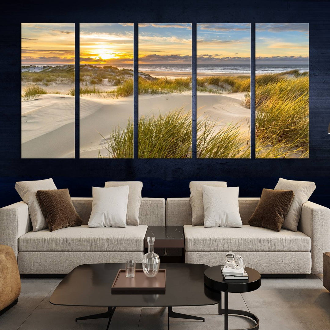 Sunrise on The Beach Wall Art Canvas Print